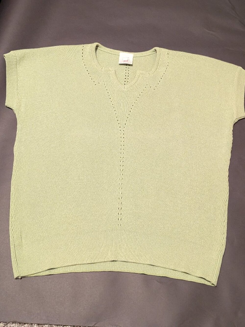 VTG Mondi Green Knit Sweater Vest Size 40, Made in W. Germany, 80s, Layering